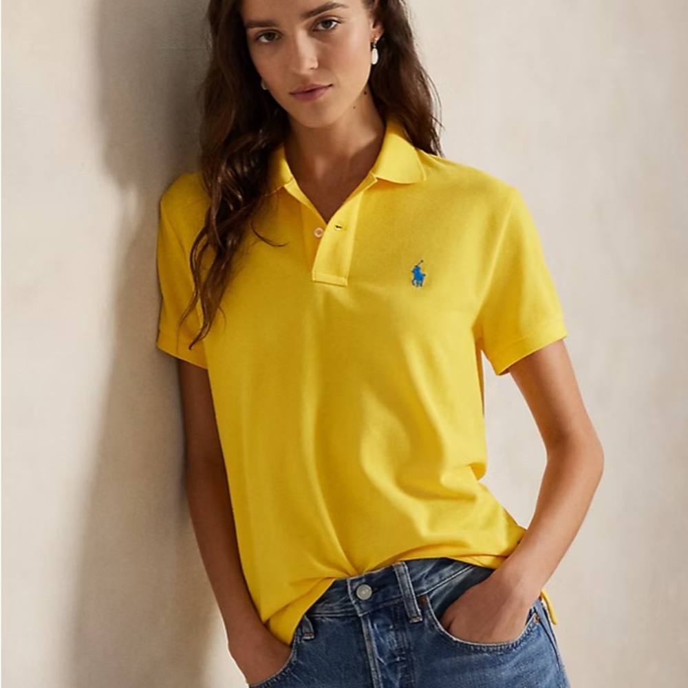 Ralph Lauren Slim Fit Yellow Polo Shirt - With Tags